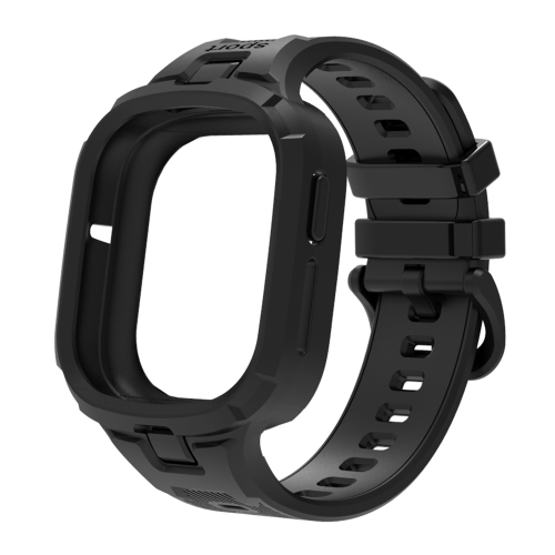 For Honor Watch 4 Solid Color Integrated TPU Watch Band(Black)