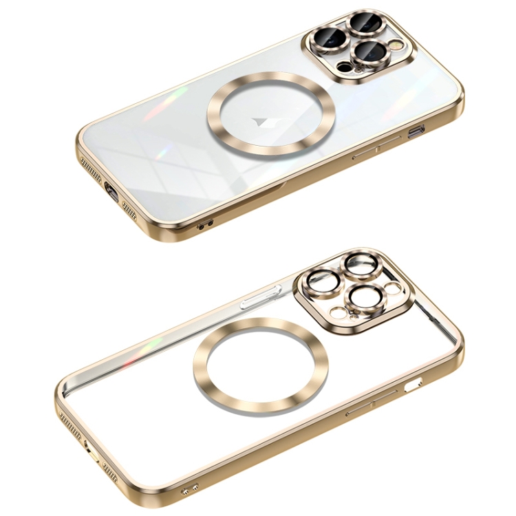 For iPhone 14 Pro Max MagSafe CD Texture Metal Lens Frame Full