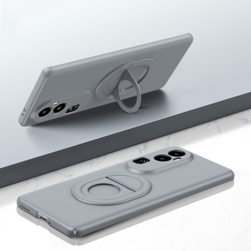 

For OPPO Reno10 Pro Magsafe Hidden Fold Holder Full Coverage Shockproof Phone Case(Grey)