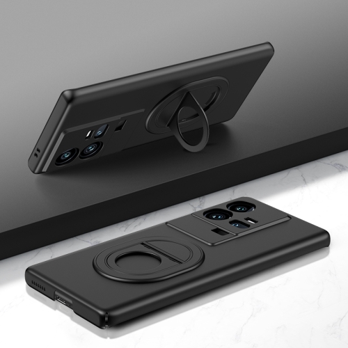 

For vivo iQOO 11 Pro Magsafe Hidden Fold Holder Full Coverage Shockproof Phone Case(Black)