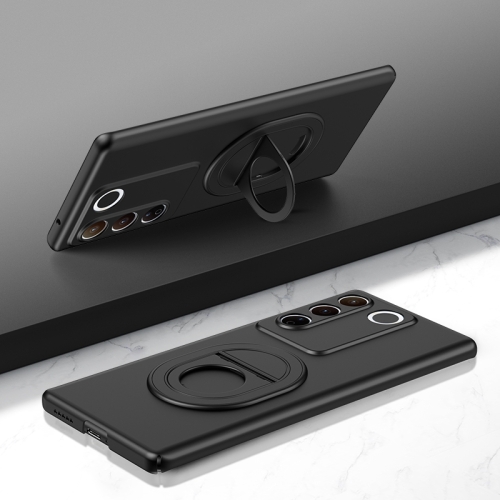 

For vivo S16 / 16 Pro Magsafe Hidden Fold Holder Full Coverage Shockproof Phone Case(Black)