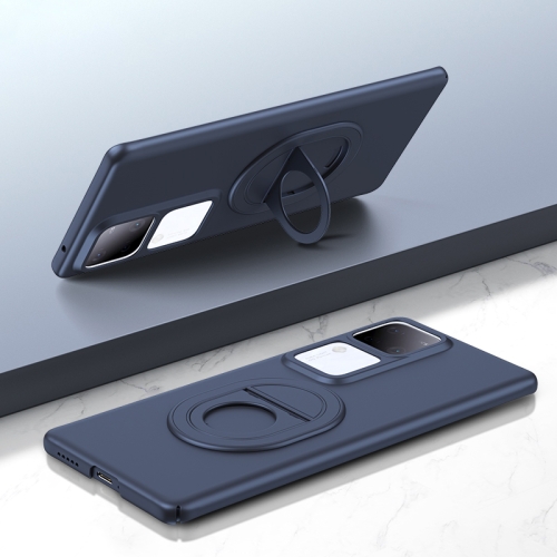 

For vivo S18 Magsafe Hidden Fold Holder Full Coverage Shockproof Phone Case(Blue)