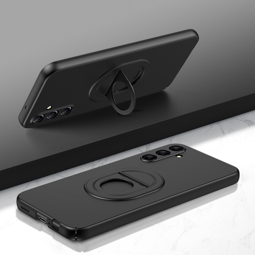 For Samsung Galaxy A14 Magsafe Hidden Fold Holder Full Coverage Shockproof Phone Case(Black)