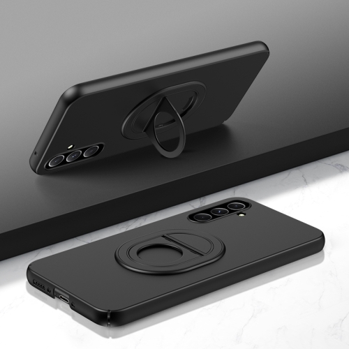 

For Samsung Galaxy A34 Magsafe Hidden Fold Holder Full Coverage Shockproof Phone Case(Black)