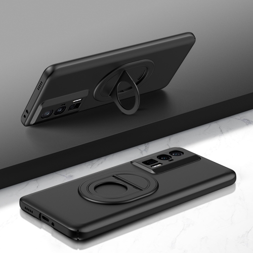

For Xiaomi Redmi K60 / K60 Pro Magsafe Hidden Fold Holder Full Coverage Shockproof Phone Case(Black)