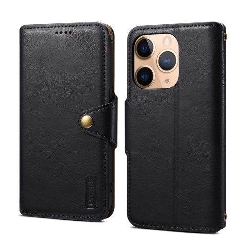 

For iPhone 11 Pro Denior Cowhide Texture Wallet Style Leather Phone Case(Black)