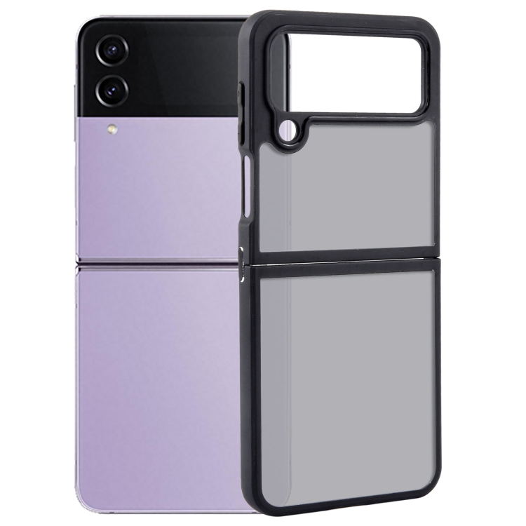 

For Samsung Galaxy Z Flip4 Matte Black TPU + PC Phone Case