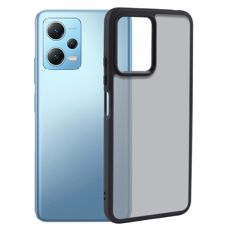 

For Xiaomi Redmi Note 12 5G / Poco X5 Big Pore Matte Black TPU + PC Phone Case