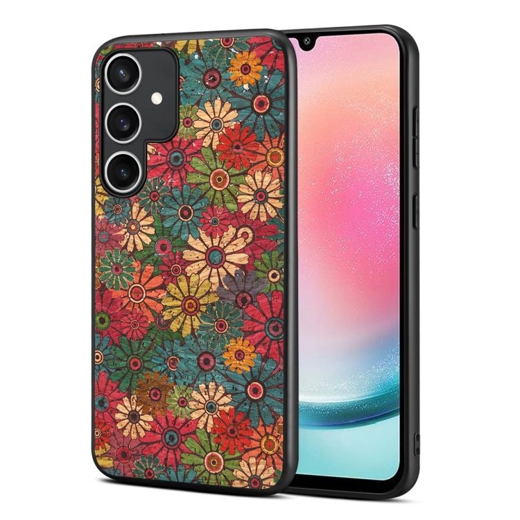 

For Samsung Galaxy A24 Four Seasons Flower Language Series TPU Phone Case(Spring Green)