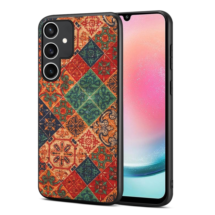 

For Samsung Galaxy A24 Four Seasons Flower Language Series TPU Phone Case(Winter Blue)