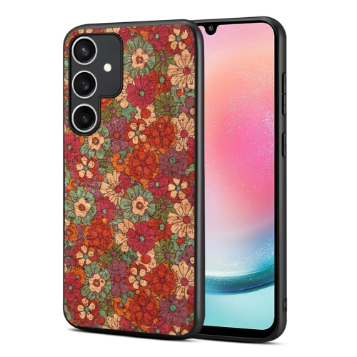 

For Samsung Galaxy A24 Four Seasons Flower Language Series TPU Phone Case(Summer Red)