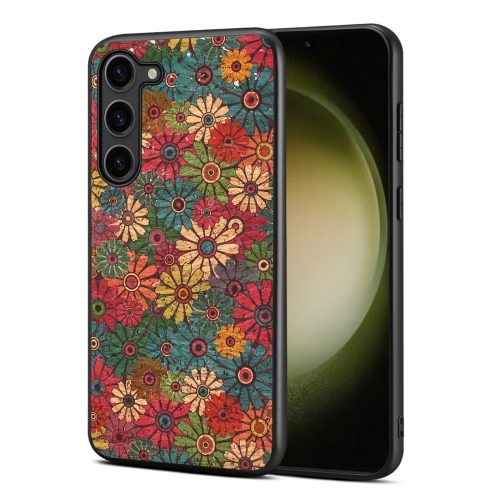 

For Samsung Galaxy S23 5G Four Seasons Flower Language Series TPU Phone Case(Spring Green)