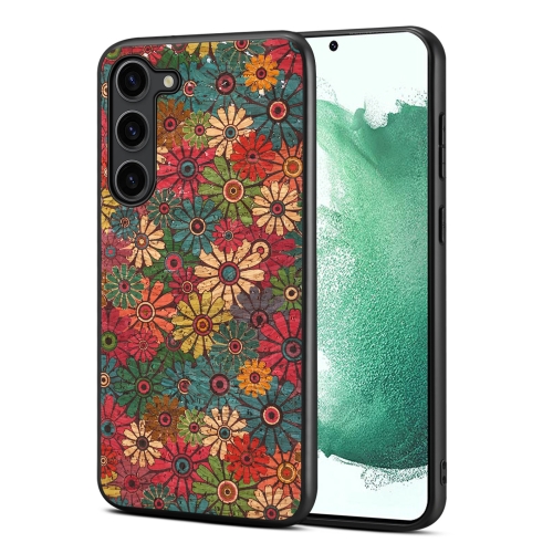 

For Samsung Galaxy S22+ 5G Four Seasons Flower Language Series TPU Phone Case(Spring Green)