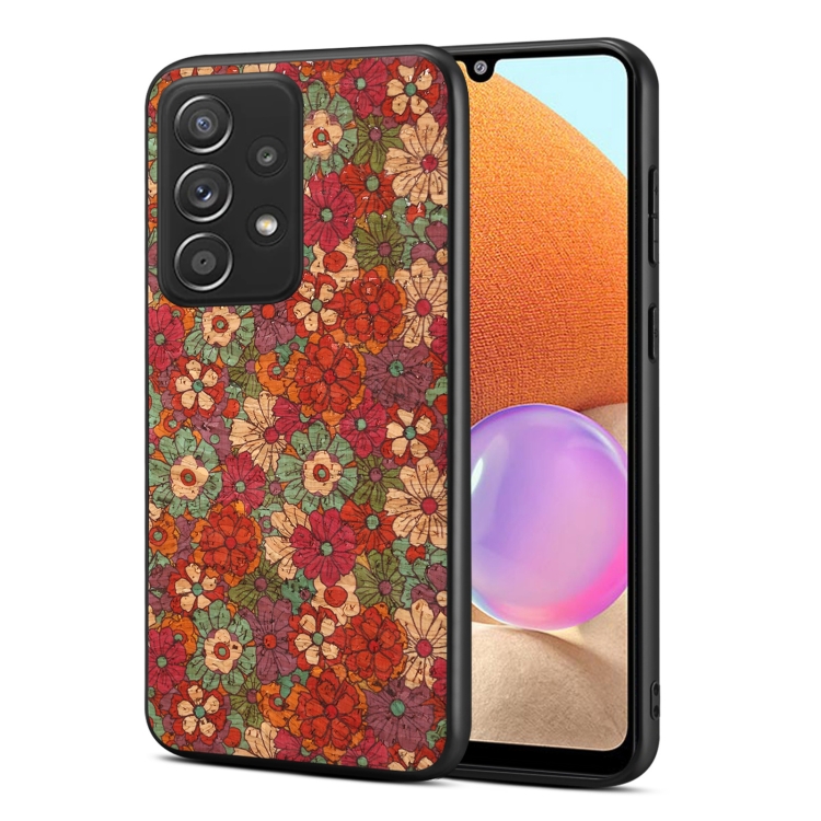 

For Samsung Galaxy A32 Four Seasons Flower Language Series TPU Phone Case(Summer Red)