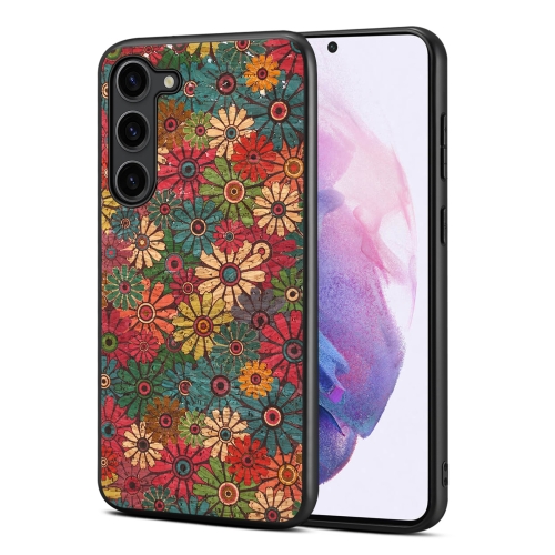 

For Samsung Galaxy S21+ 5G Four Seasons Flower Language Series TPU Phone Case(Spring Green)