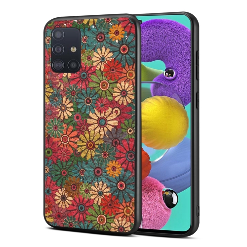 

For Samsung Galaxy A51 Four Seasons Flower Language Series TPU Phone Case(Spring Green)