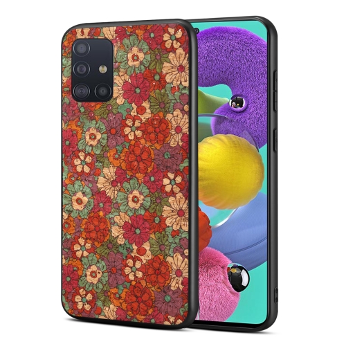 

For Samsung Galaxy A51 Four Seasons Flower Language Series TPU Phone Case(Summer Red)