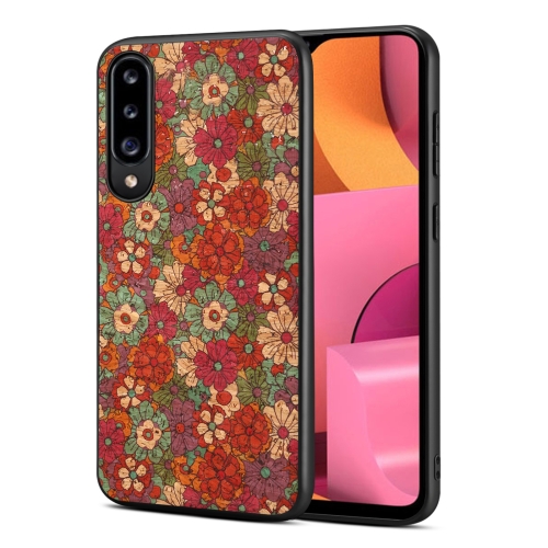 

For Samsung Galaxy A20s Four Seasons Flower Language Series TPU Phone Case(Summer Red)