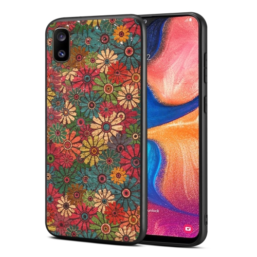 

For Samsung Galaxy A20 Four Seasons Flower Language Series TPU Phone Case(Spring Green)