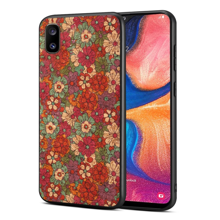 

For Samsung Galaxy A20 Four Seasons Flower Language Series TPU Phone Case(Summer Red)