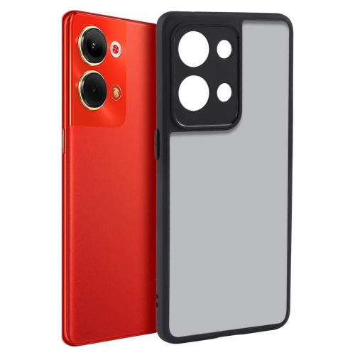 

For OPPO Reno9 Fine Pore Matte Black TPU + PC Phone Case