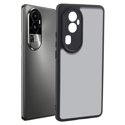 

For OPPO Reno10 Pro China Fine Pore Matte Black TPU + PC Phone Case