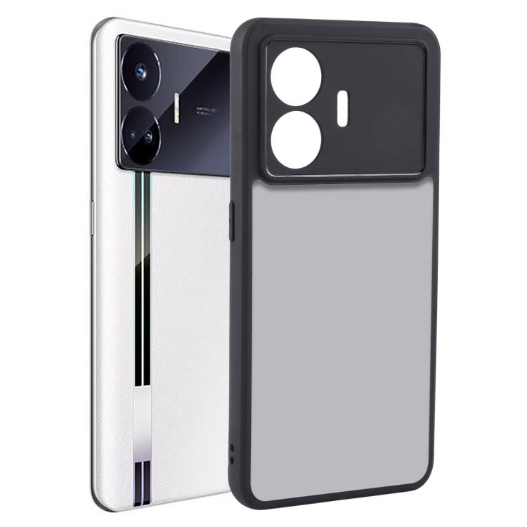 

For Realme GT Neo5 SE Matte Black TPU + PC Phone Case