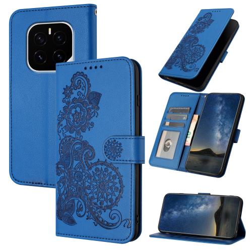 

For Honor GT Pro Datura Flower Embossed Flip Leather Phone Case(Blue)
