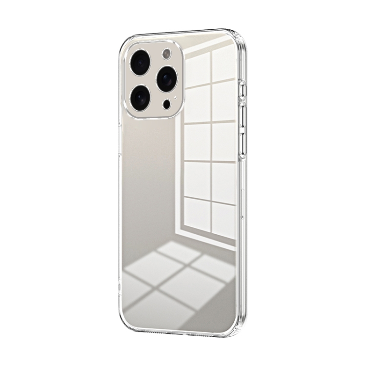 

For iPhone 15 Pro Max Transparent Plating Fine Hole Phone Case(Transparent)