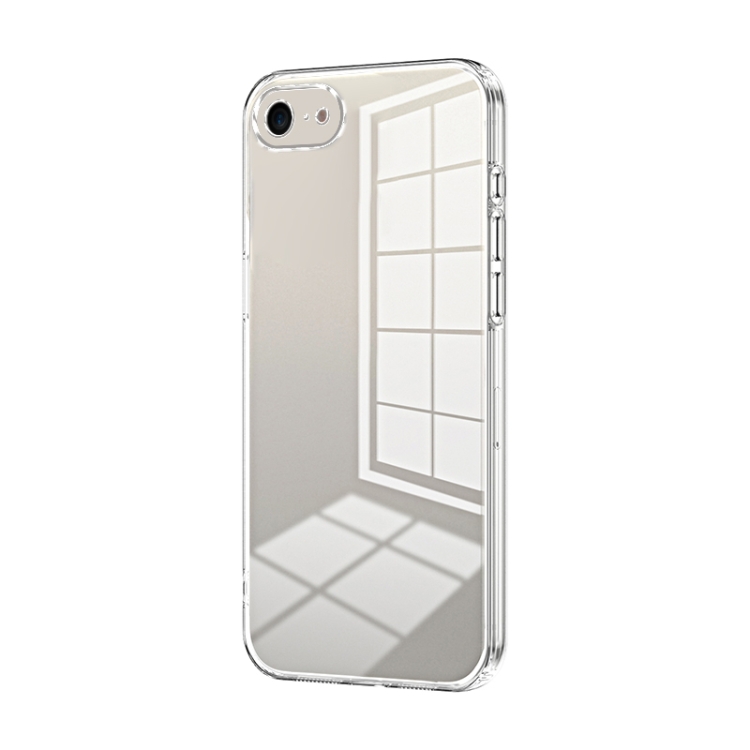 

For iPhone SE 2022 / 2020 / 8 / 7 Transparent Plating Fine Hole Phone Case(Transparent)