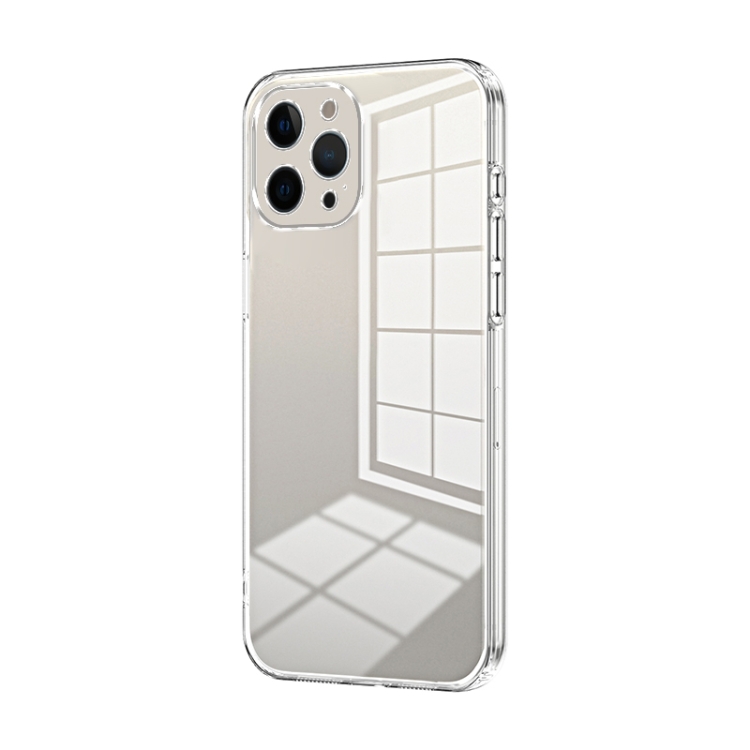 

For iPhone 12 Pro Transparent Plating Fine Hole Phone Case(Transparent)