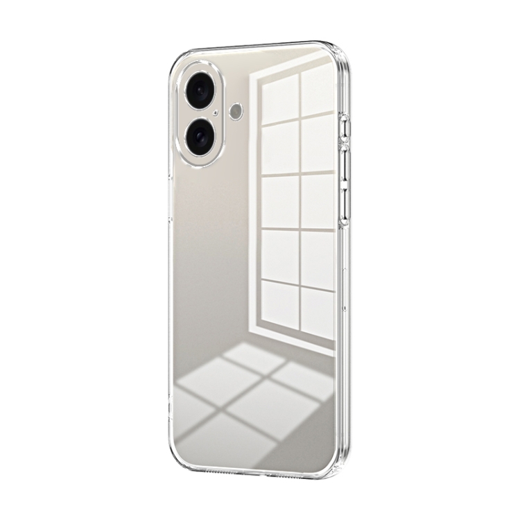 

For iPhone 16 Transparent Plating Fine Hole Phone Case(Transparent)