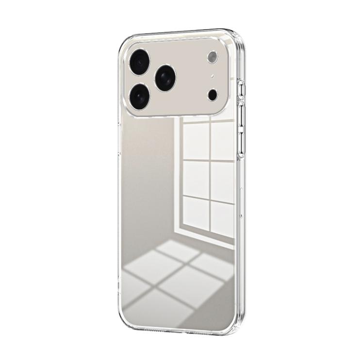 For iPhone 17 Pro Transparent Plating Fine Hole Phone Case(Transparent)
