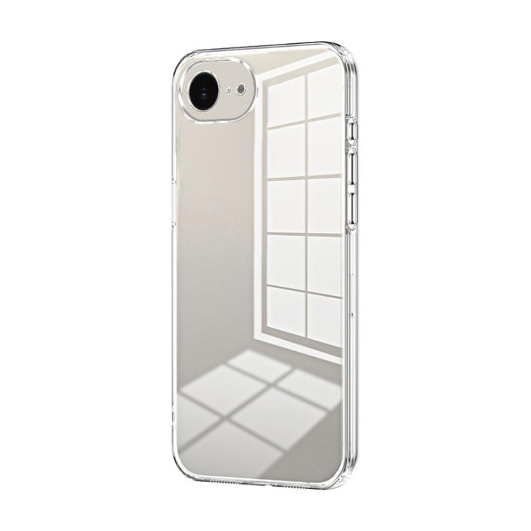 

For iPhone 17e / 16e Transparent Plating Fine Hole Phone Case(Transparent)