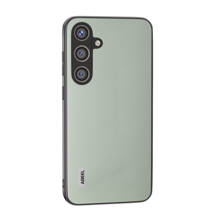 

For Samsung Galaxy S24+ 5G ABEEL Ecological Leather Shockproof PU Phone Case(Green)