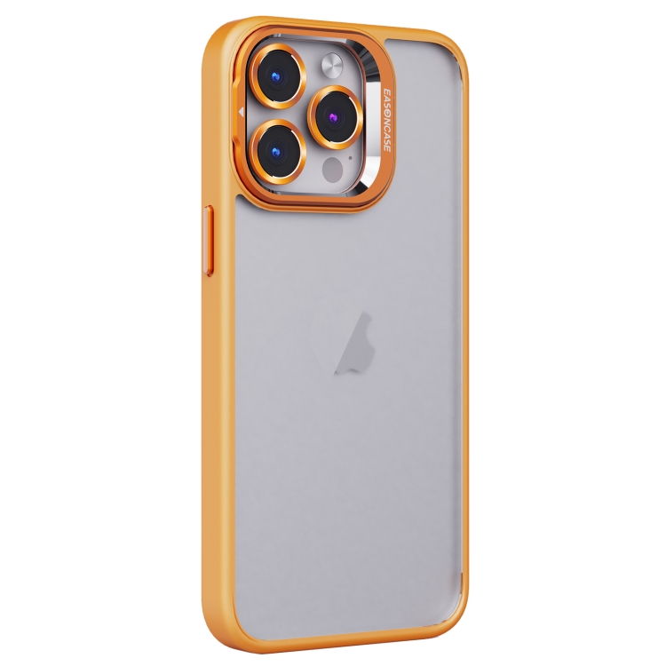 

For iPhone 13 Pro Invisible Lens Holder PC + TPU Frosted Phone Case(Orange)