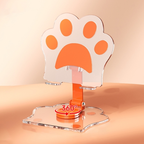 Support paresseux en acrylique pour griffes de chat pliables et portables (orange)