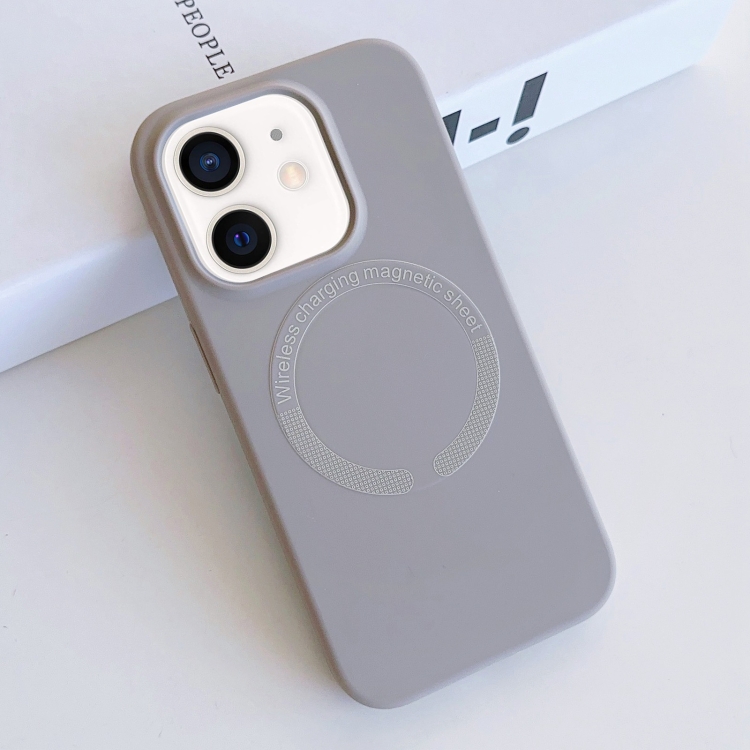 

For iPhone 11 MagSafe Magnetic Liquid Silicone Phone Case(Grey)