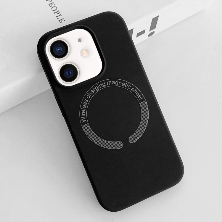 

For iPhone 12 MagSafe Magnetic Liquid Silicone Phone Case(Dark Blue)