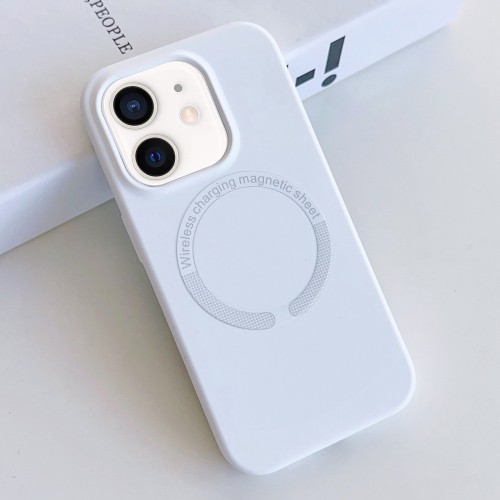 

For iPhone 12 MagSafe Magnetic Liquid Silicone Phone Case(White)