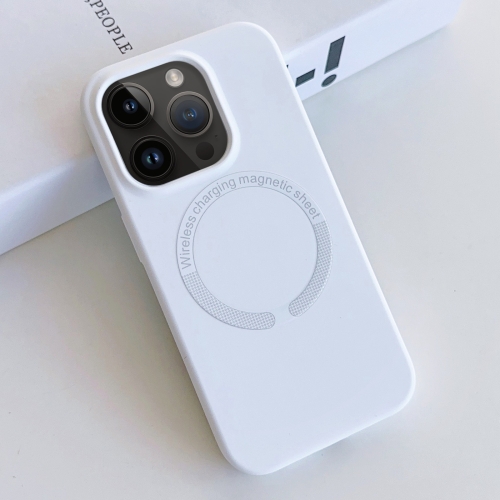 

For iPhone 12 Pro Max MagSafe Magnetic Liquid Silicone Phone Case(White)