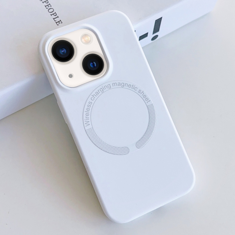 

For iPhone 13 MagSafe Magnetic Liquid Silicone Phone Case(White)