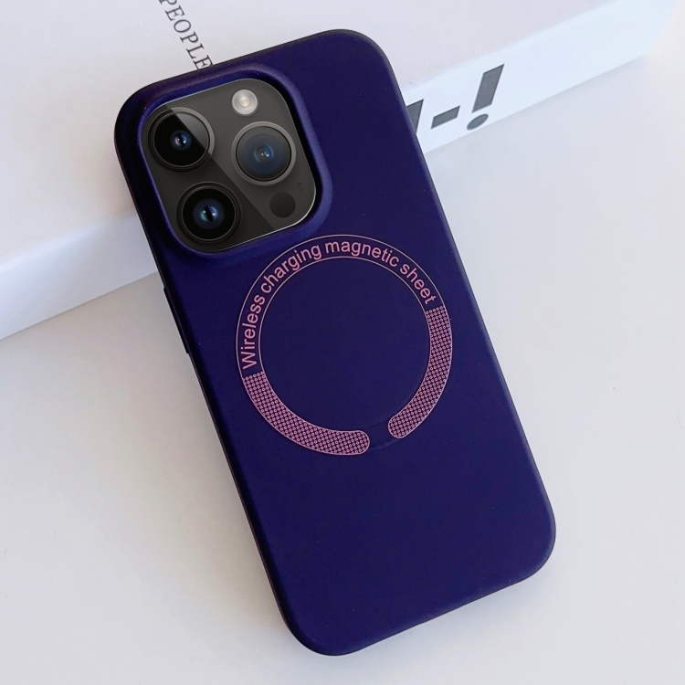 

For iPhone 13 Pro MagSafe Magnetic Liquid Silicone Phone Case(Dark Purple)