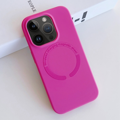 

For iPhone 13 Pro MagSafe Magnetic Liquid Silicone Phone Case(Rose Red)
