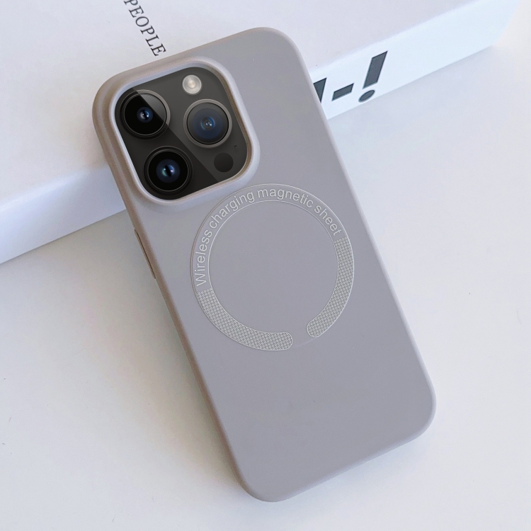 

For iPhone 13 Pro MagSafe Magnetic Liquid Silicone Phone Case(Grey)