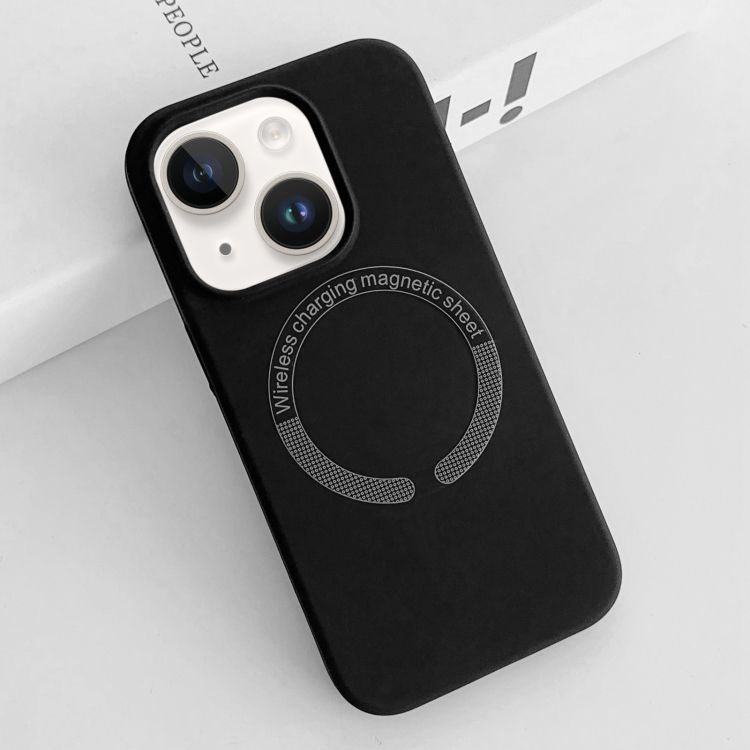 

For iPhone 14 Plus MagSafe Magnetic Liquid Silicone Phone Case(Black)