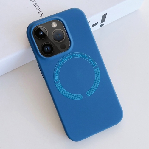 

For iPhone 14 Pro MagSafe Magnetic Liquid Silicone Phone Case(Sea Blue)