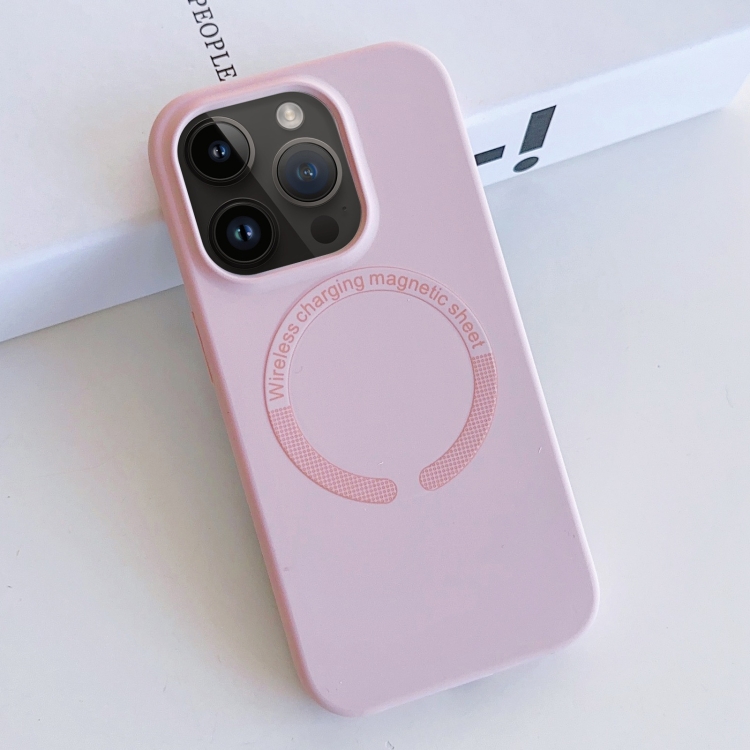

For iPhone 14 Pro Max MagSafe Magnetic Liquid Silicone Phone Case(Pink)