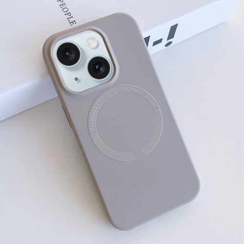

For iPhone 15 Plus MagSafe Magnetic Liquid Silicone Phone Case(Grey)