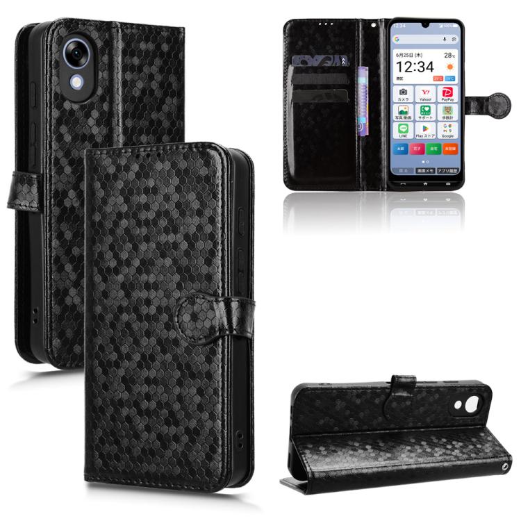 For ZTE Kantan Sumaho5 A601ZT Honeycomb Dot Texture Leather Phone Case(Black)